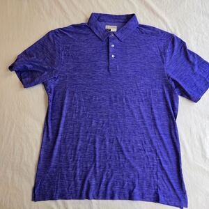 PGA Tour Men's Jaspe Airflux Short Sleeve Golf Polo Shirt Purple Heather